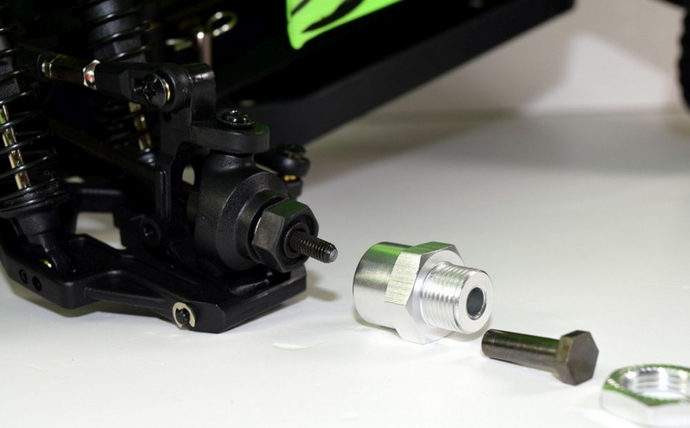 Absima 2560023 Aluminium Felgenadapter Set 12 mm auf 17 mm mit Spurverbreiterung +15mm Detail 2 Absima 2560023 Detail 2