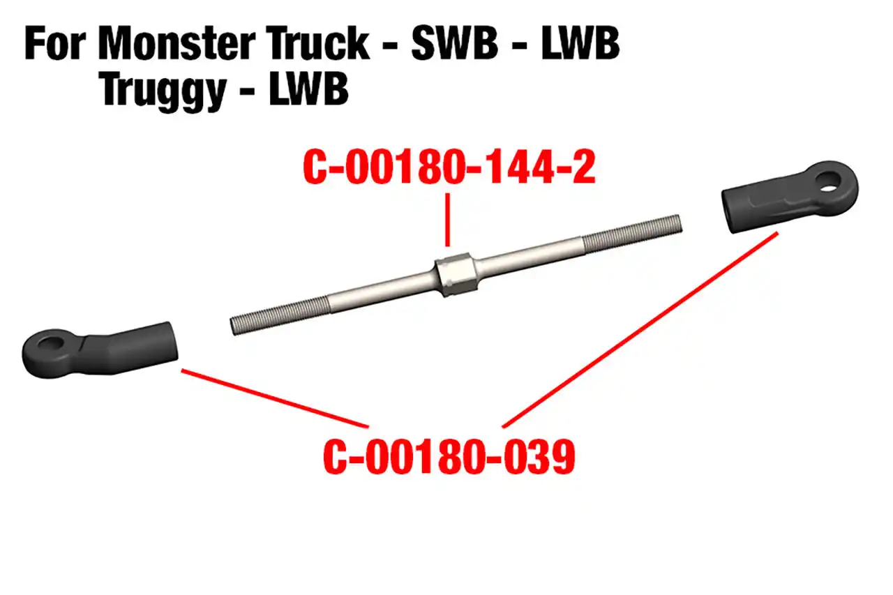 Corally C-00180-144-2 Spurstange M4 92mm Federstahl (2) Detail 2 Corally C-00180-144-2 Detail 2