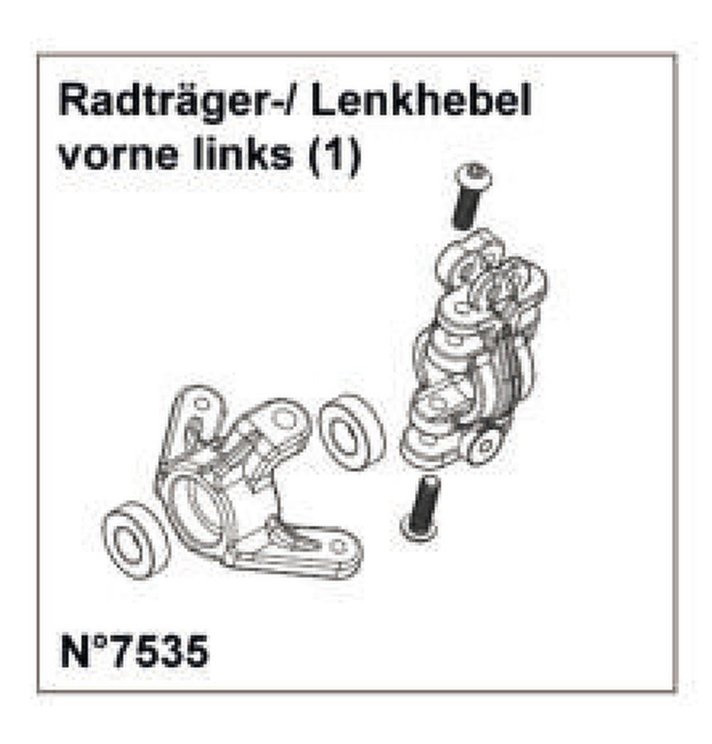 df Models 7535 Radträger-/ Lenkhebel vorne links (1) df Models 7535