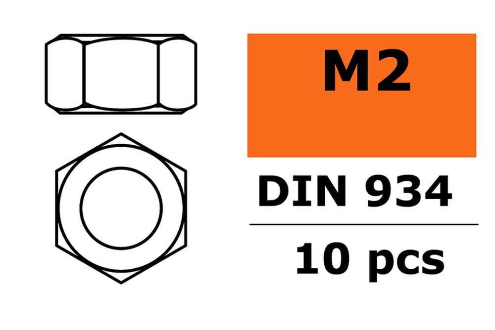 Promodels GF-0150-002 M2 Sechskantmutter (10) Promodels GF-0150-002