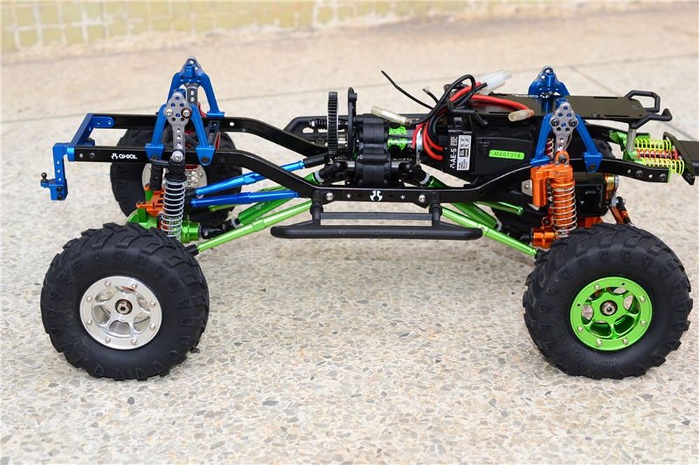 GPM SCXH87ORBEB SCX10 Chassis-Liftkit 77-87mm orange Detail 1 GPM SCXH87ORBEB Detail 1