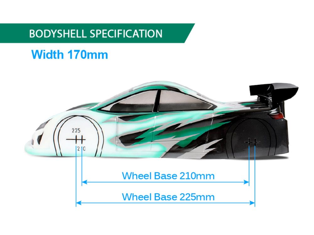 BLITZ 6091507 TCN 1:10 210-225mm M-Chassis Karosserie klar 0,7mm Detail 2 BLITZ 6091507 Detail 2