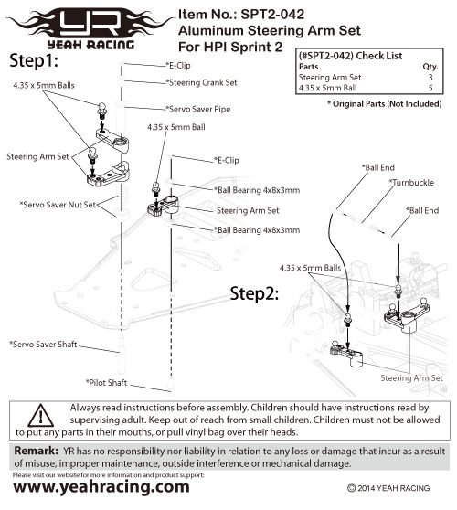 Yeah Racing SPT2-042OR Detail 1 