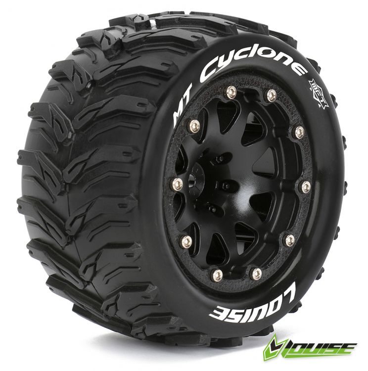 Louise RC LOUT3310SB 1:10 MT-Cyclone 2.8 schwarz Beadlock MFT Räder (2) Louise RC LOUT3310SB