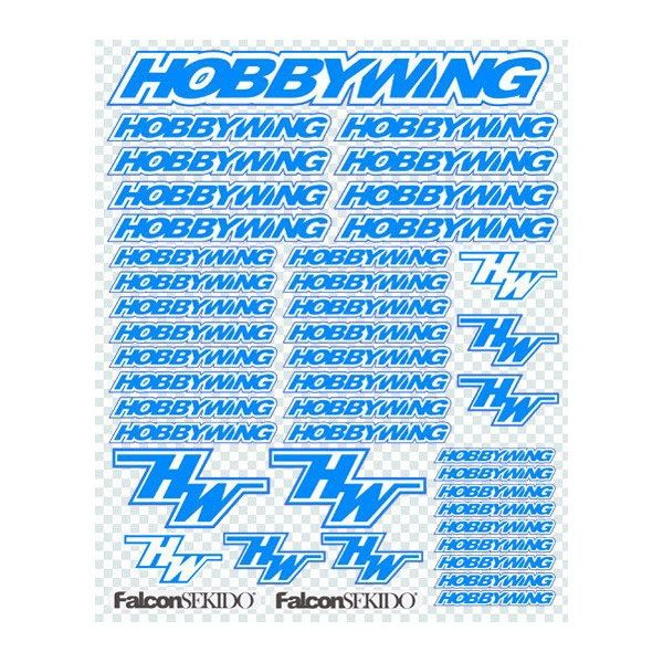 Hobbywing HWD0001BW Hobbywing Blau/Weiss Dekorbogen Hobbywing HWD0001BW