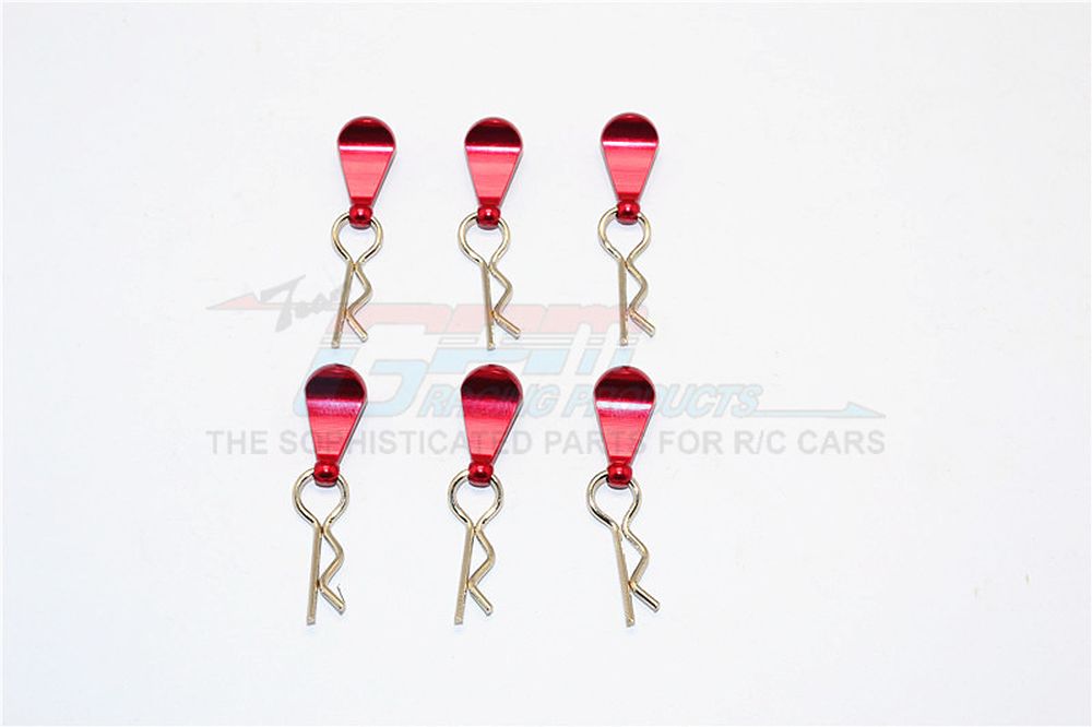 GPM BCM002MR Karosserie-Clips+Halter mittel rot (6) GPM BCM002MR