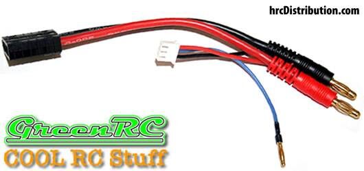 HRC HRC9155 Hardcase-Anschlußkabel - 4mm Gold Stecker zu Traxxas/Balancer Stecker HRC HRC9155