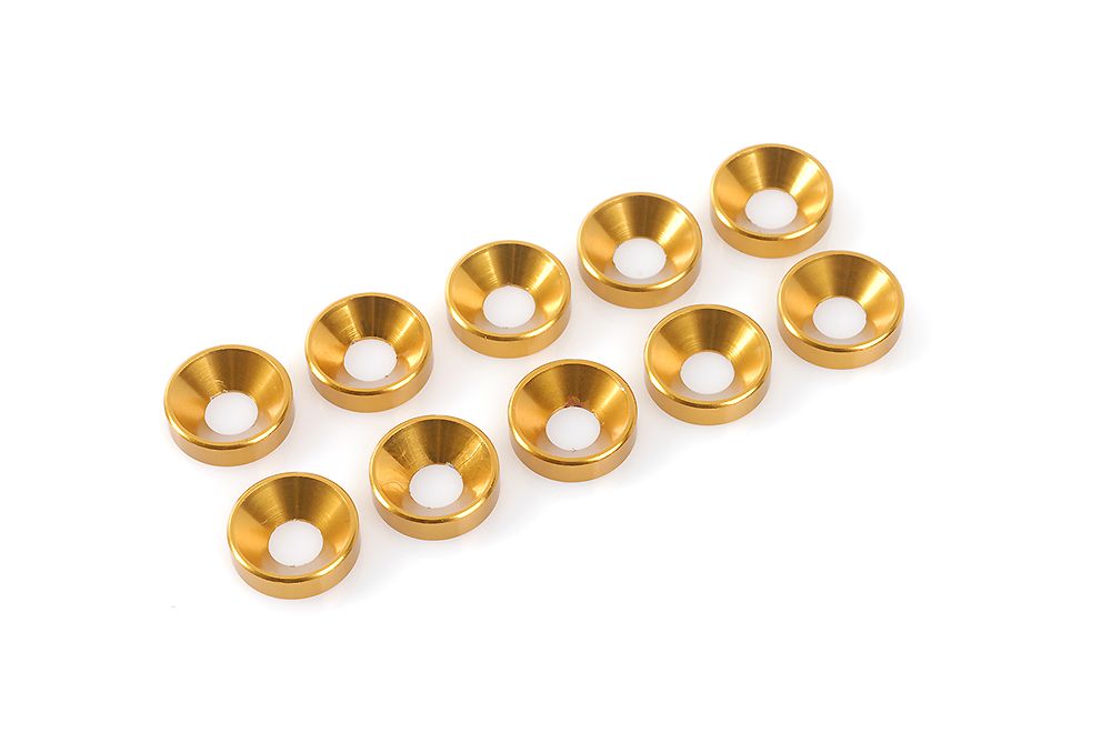 Hobbico HCAQ6730 M3 Alu. SK Unterlegscheibe gold (10) Hobbico HCAQ6730