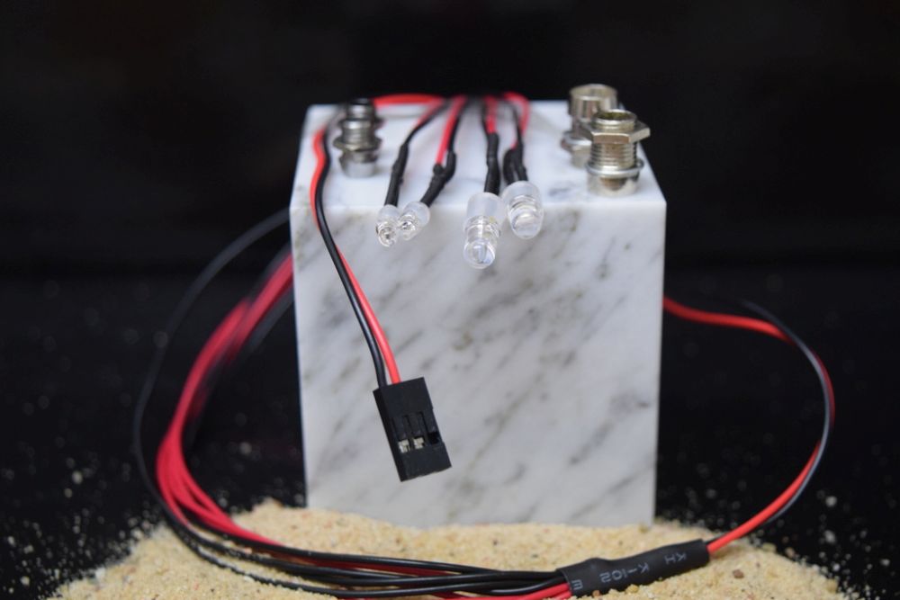 Absima 2320041 LED Set weiß/rot mit Aluminium Halterung Absima 2320041