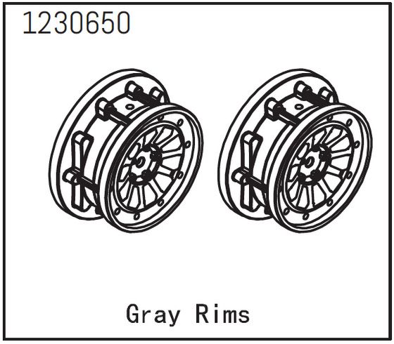 Absima 1230650 Felgen grau (2) Absima 1230650