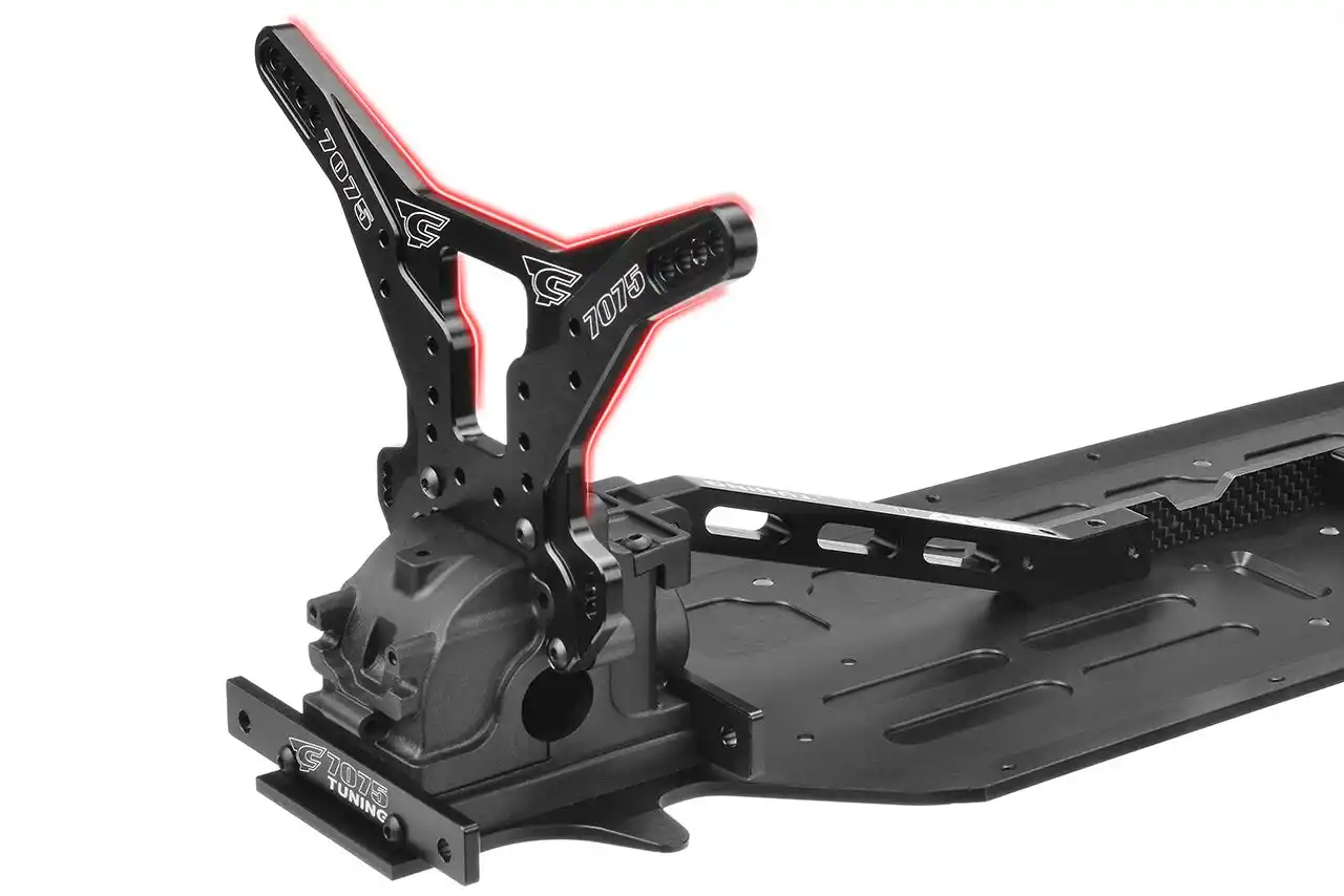 Corally C-00180-421 Dämpferbrücke MTS Alu T6 5mm hart schwarz Detail 1 Corally C-00180-421 Detail 1