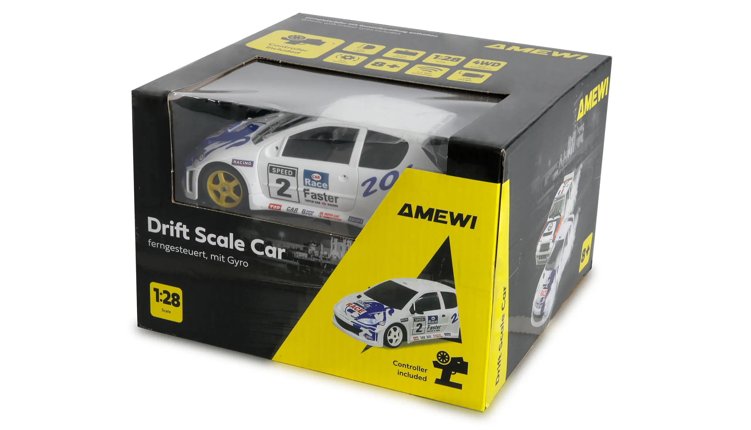 Amewi 21139 Drift Scale Car PR28 206 1:28 4WD RTR Detail 3 Amewi 21139 Detail 3