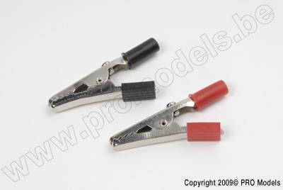 Promodels GF-1012-002 Krokodilklemmen medium, Rot & Schwarz (1Satz) Promodels GF-1012-002