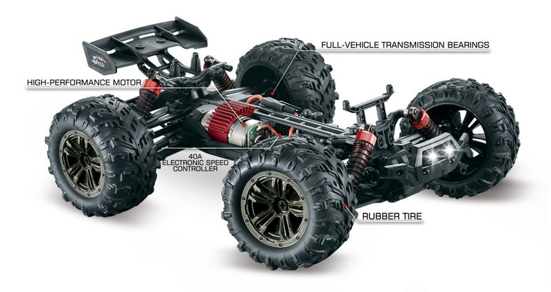 Absima 16004 1:16 Truggy RACER schwarz/grün 4WD RTR Detail 1 Absima 16004 Detail 1