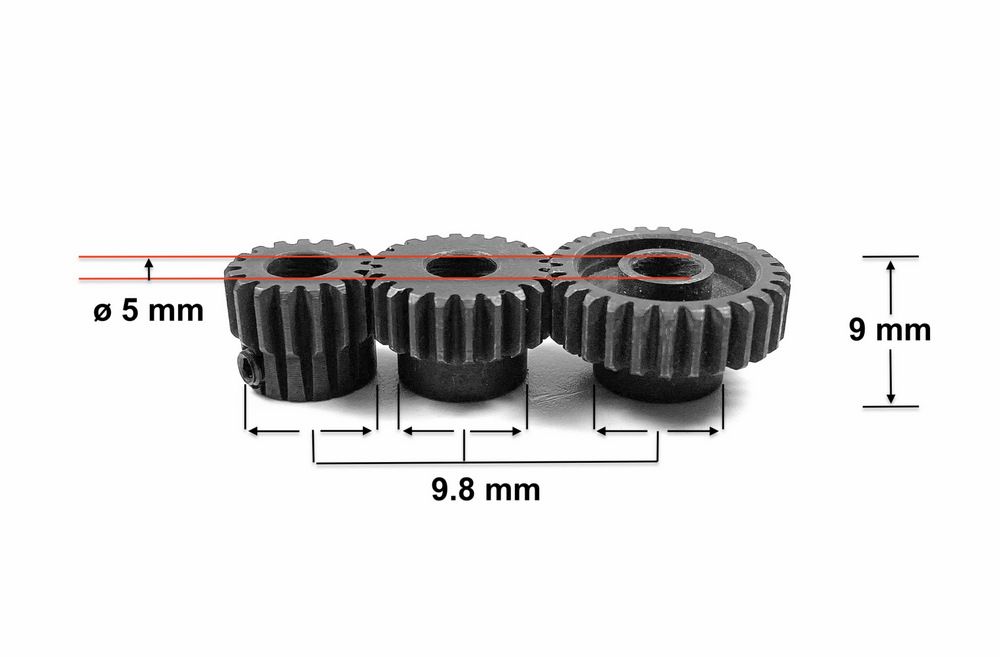 Absima 2310327 Motorritzel M0.6 19Z Stahl 5mm Detail 1 Absima 2310327 Detail 1