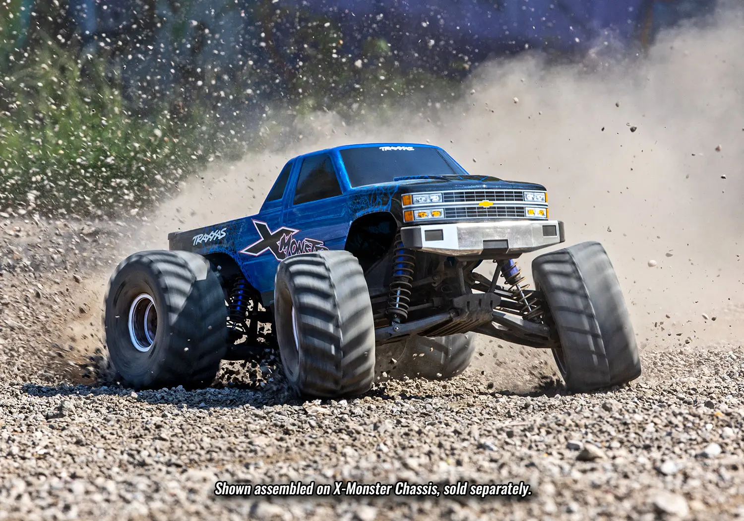 Traxxas 7697-BLUE Karosserie X-Maxx Monster Chevrolet GMT400 CK blau Detail 2 Traxxas 7697-BLUE Detail 2