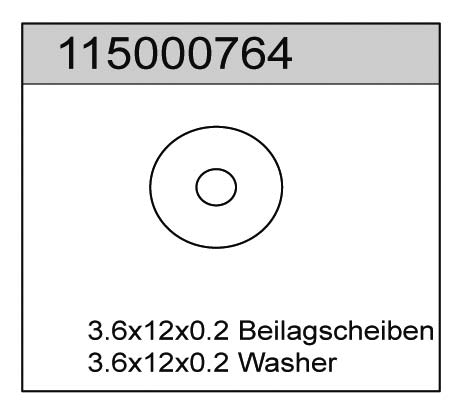 Ansmann Racing 115000764 Beilagscheiben 0.2 (6) X8 - T08668 Ansmann Racing 115000764