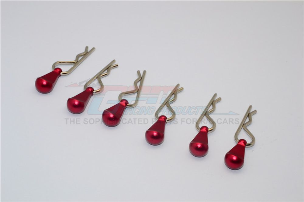 GPM BCM003LR Karosserie-Clips+Halter groß rot (6) GPM BCM003LR