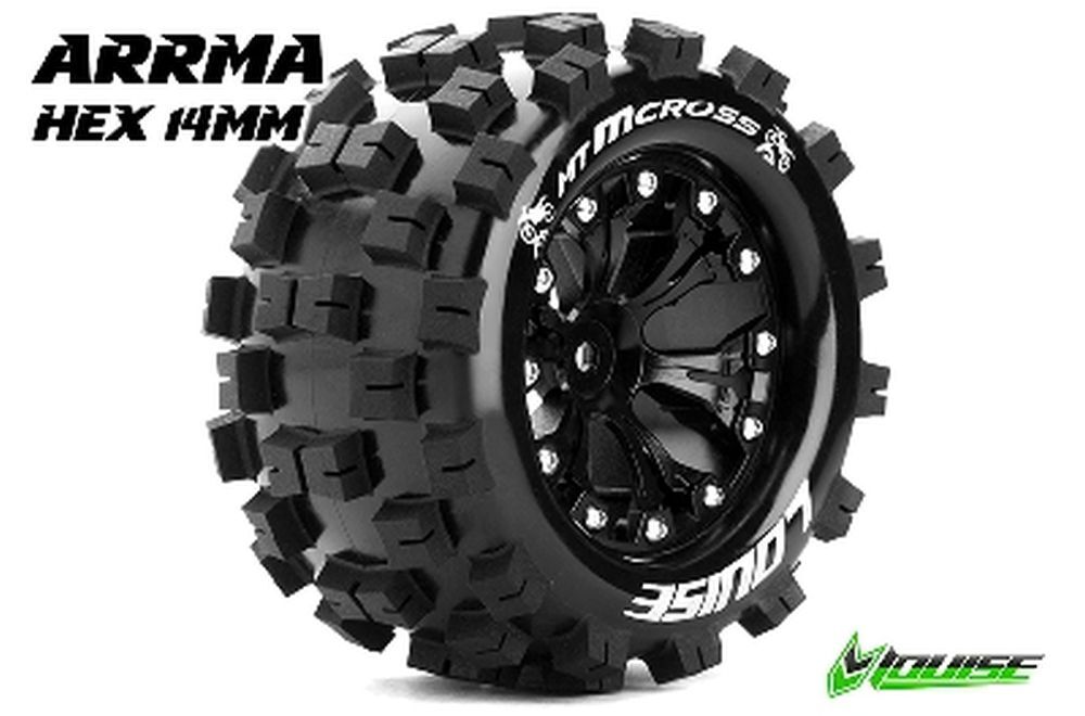 Louise RC LOUT3274BM MT-MCross 2.8" 1:10 Monster-Räder 14mm schwarz (2) Louise RC LOUT3274BM