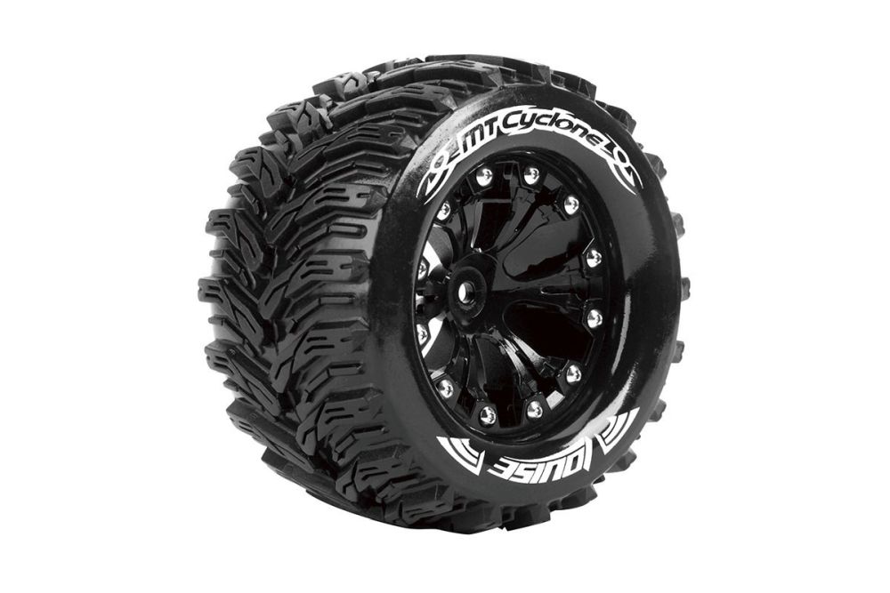 Louise RC LOUT3226SBM MT-Cyclone 2.8" 1:10 Monster-Räder 14 mm schwarz (2) Louise RC LOUT3226SBM