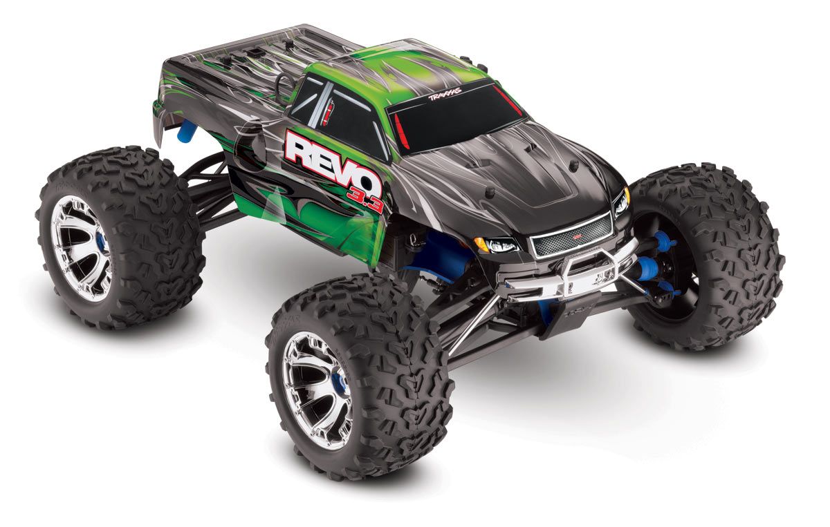 Traxxas 53097-3GRN Revo RTR 3.3R grün TSM TQi Wireless + 12V-Lader Traxxas 53097-3GRN