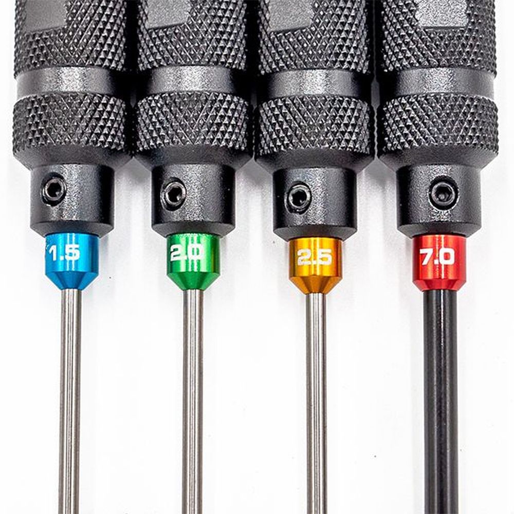 Hobbytech -502 Alu.-Werkzeug Set 1,5/2/2,5/7mm Detail 1 Hobbytech -502 Detail 1