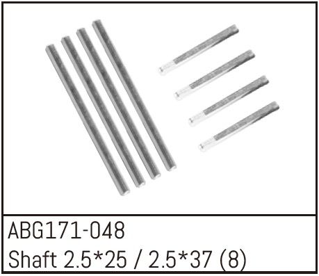 Absima ABG171-048 Stifte Set 2.5x25 (4) /2.5x37 (4) Absima ABG171-048