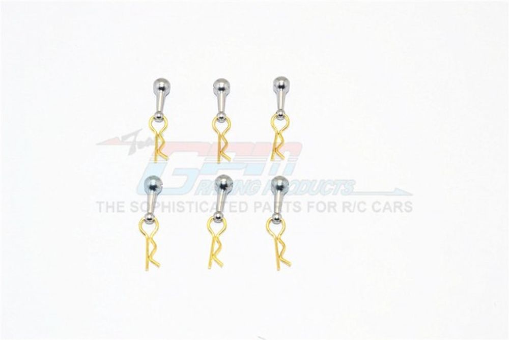 GPM BCM001SG Karosserie-Clips+Halter klein silber (6) GPM BCM001SG