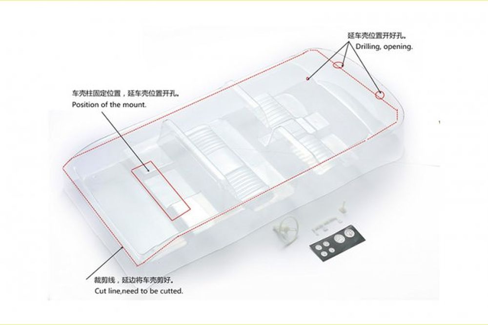GPM TRX4ZSP69 TRX-4 K5 Blazer Innenraum Transparent Detail 3 GPM TRX4ZSP69 Detail 3