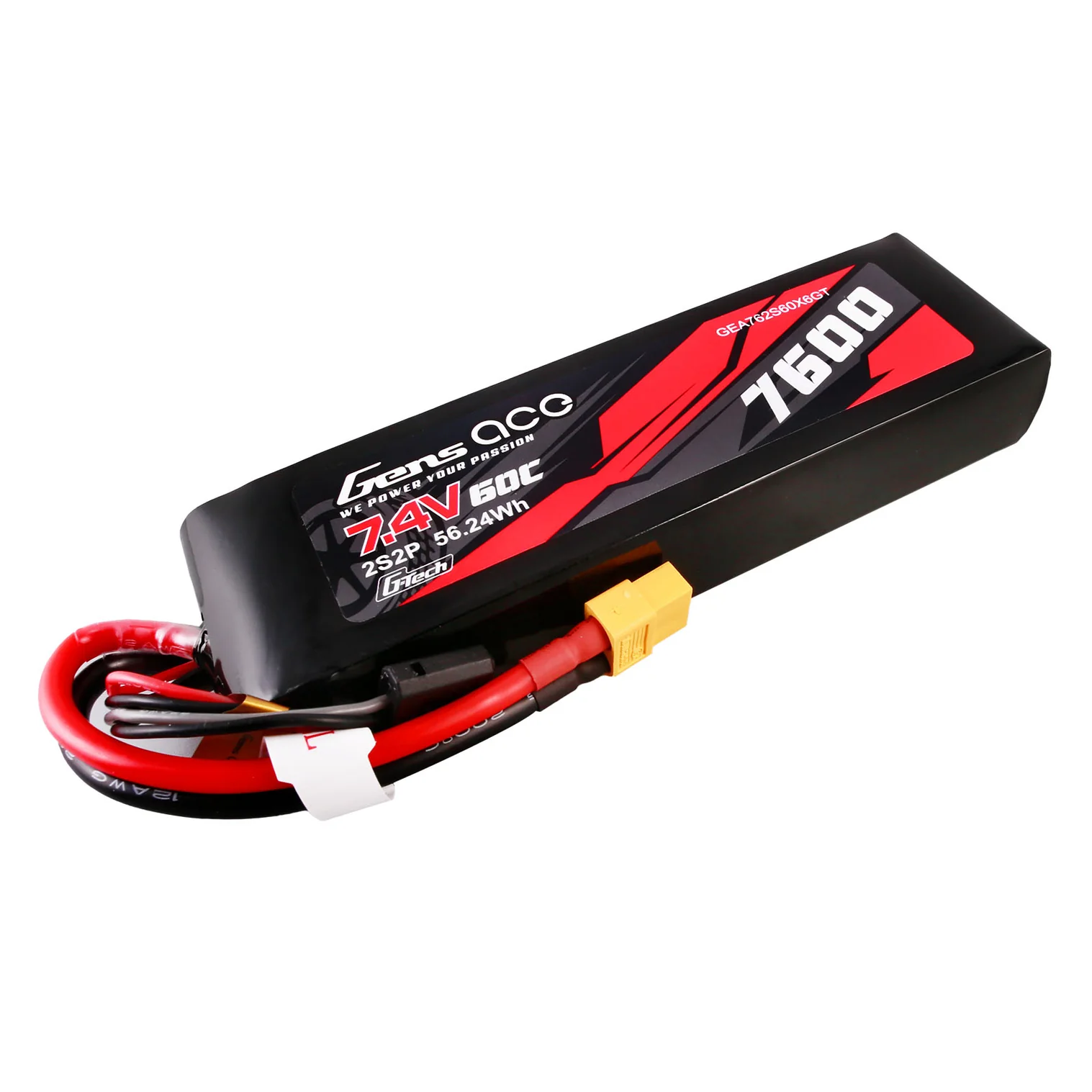 Gens ace GEA762S60X6GT TRX LiPo 7,4V/7600/60C XT60 Detail 1 Gens ace GEA762S60X6GT Detail 1
