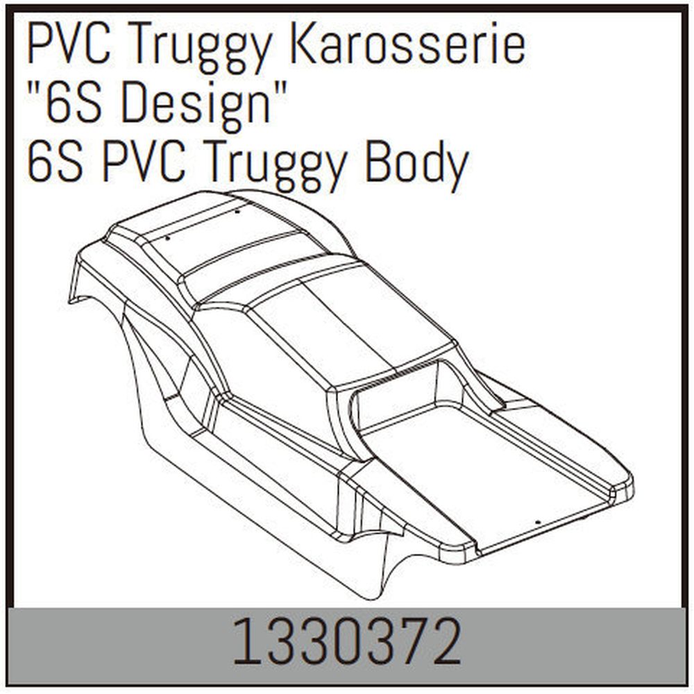 Absima 1330372 PVC Truggy Karosserie "6S Design" Absima 1330372