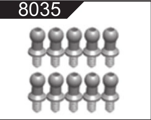 df Models 8035 Kugelköpfe 4x9.4 (10) df Models 8035