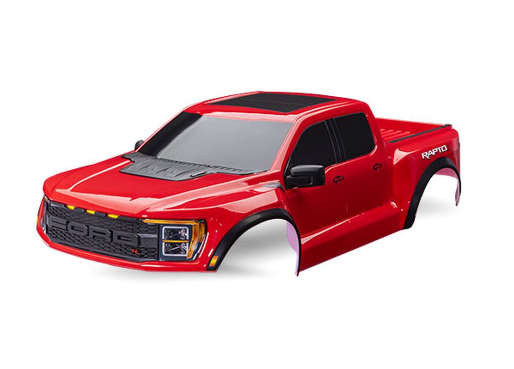 Traxxas 10112-RED Karosserie Ford Raptor R komplett rot + Anbauteile (Clipless) Traxxas 10112-RED