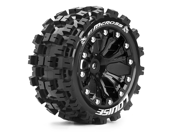 Louise RC LOUT3272SBH ST-MCross 2.8" 1:10 Stadium-Räder 1/2 Offset schwarz (2) Louise RC LOUT3272SBH