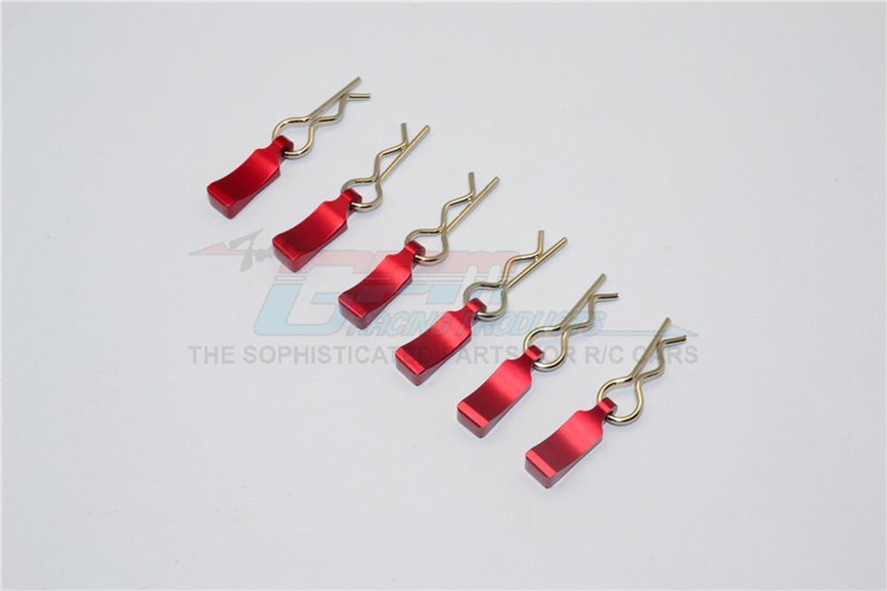 GPM BCM004MR Karosserie-Clips+Halter mittel rot (6) GPM BCM004MR
