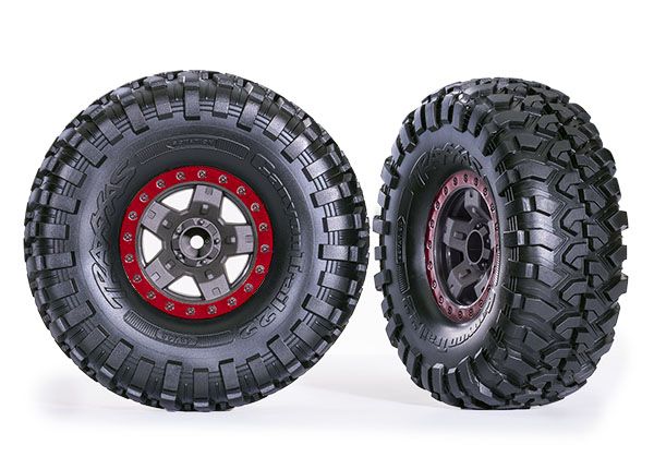 Traxxas 8181-RED 2,2" Canyon Trail Räder TRX-4 Sport grau/rot (2) Traxxas 8181-RED