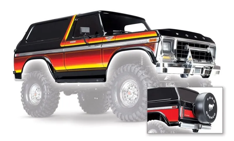 Traxxas 8010X Karo Ford Bronco schwarz (lackiert inkl. Anbauteile) Traxxas 8010X
