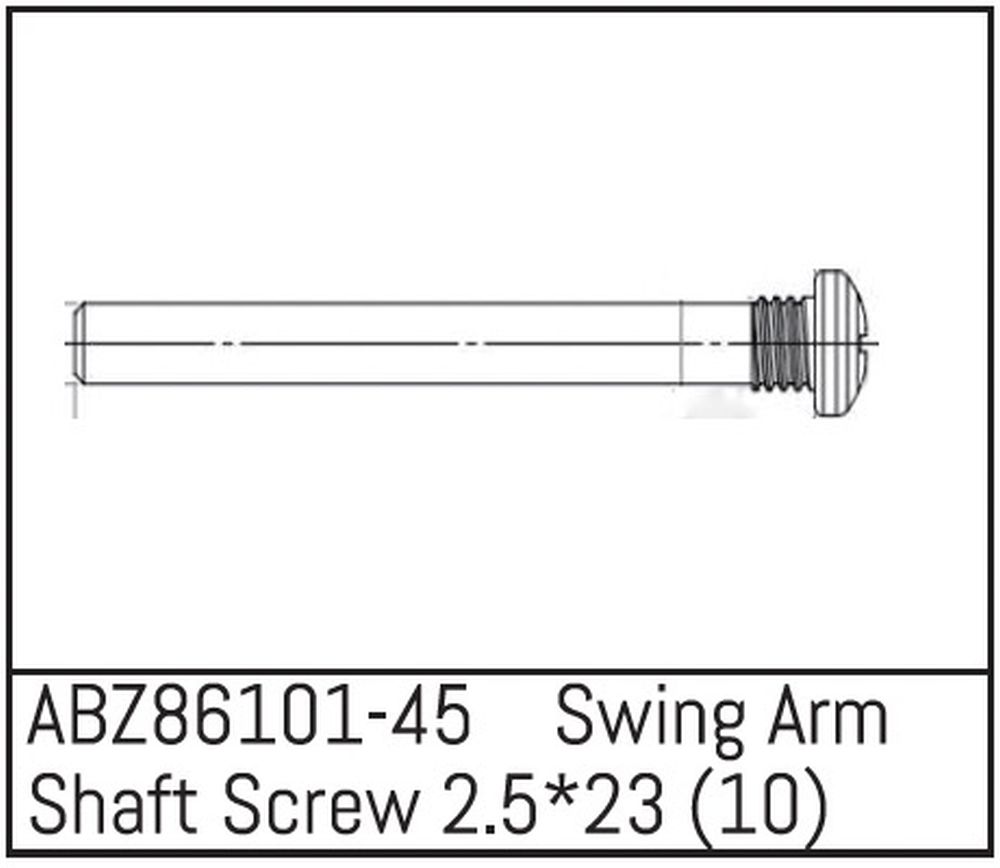 Absima ABZ86101-45 Swing Arm Shaft Screw 2.5x23 - Mini AMT (10) Absima ABZ86101-45