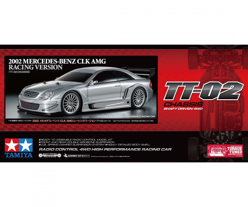 Tamiya 300058722 1:10 RC Mercedes-Benz CLK AMG 2002 TT-02 Bausatz Detail 1 Tamiya 300058722 Detail 1