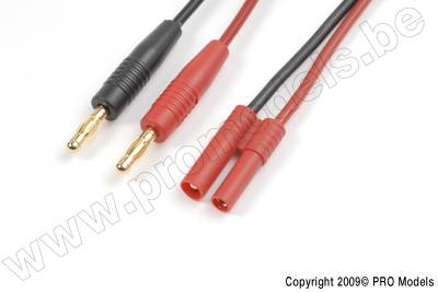 Promodels GF-1200-120 Ladekabel 4.0mm Goldstecker, Silikon Kabel 14AWG (1St) Promodels GF-1200-120