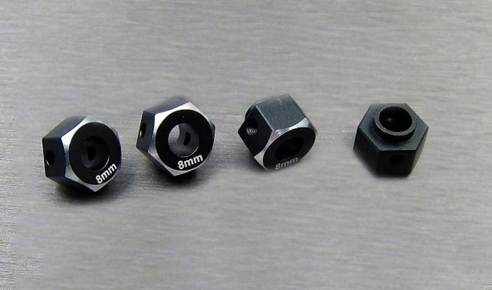 TRX-4 Alu.-Radmitnehmer 8mm schwarz (4)