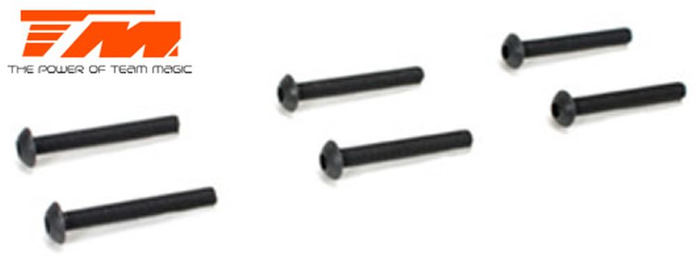 Team Magic TM123525BU Schrauben Rundkopf M3.5 x 25mm (6) Team Magic TM123525BU