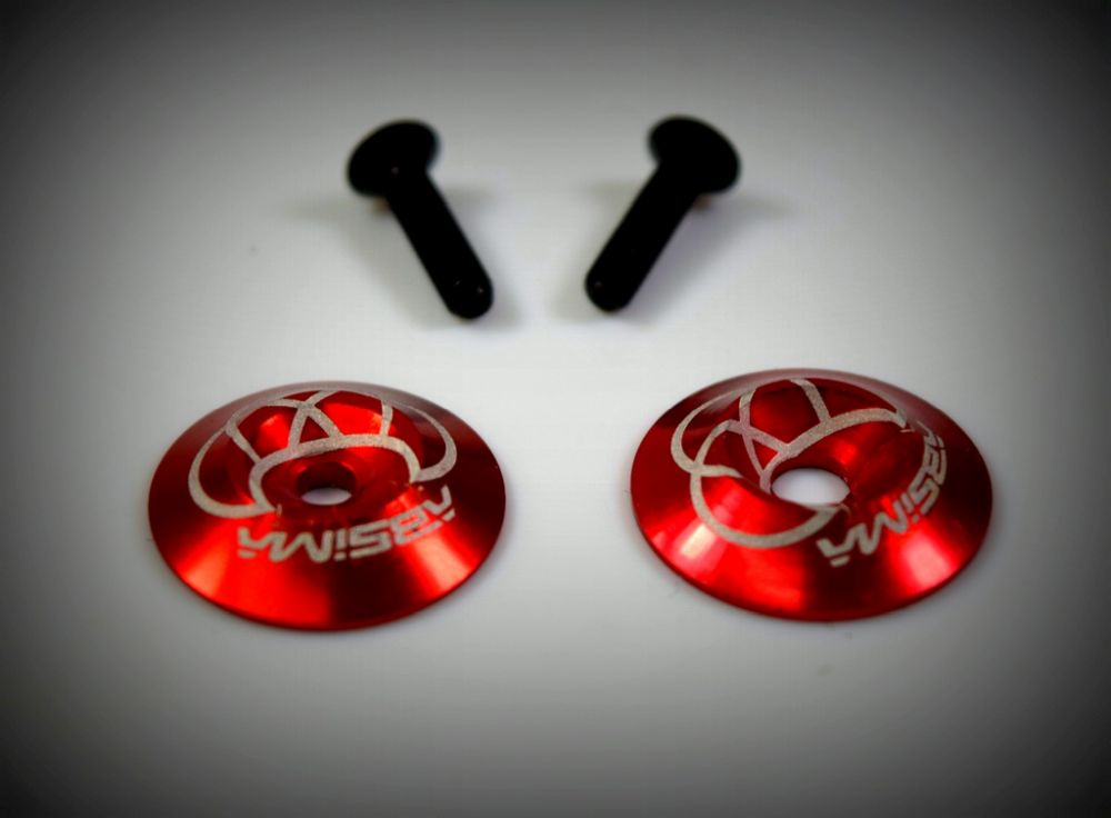 Absima 2440042 Aluminium Spoilerhaltescheibe 18mm (2) rot Absima 2440042