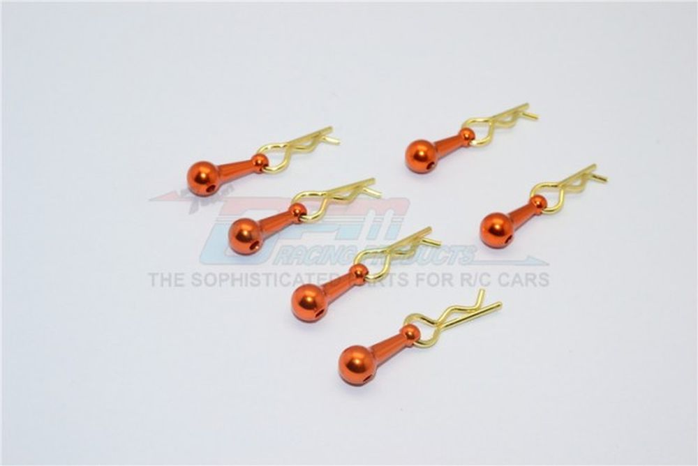 GPM BCM001SOR Karosserie-Clips+Halter klein orange (6) GPM BCM001SOR