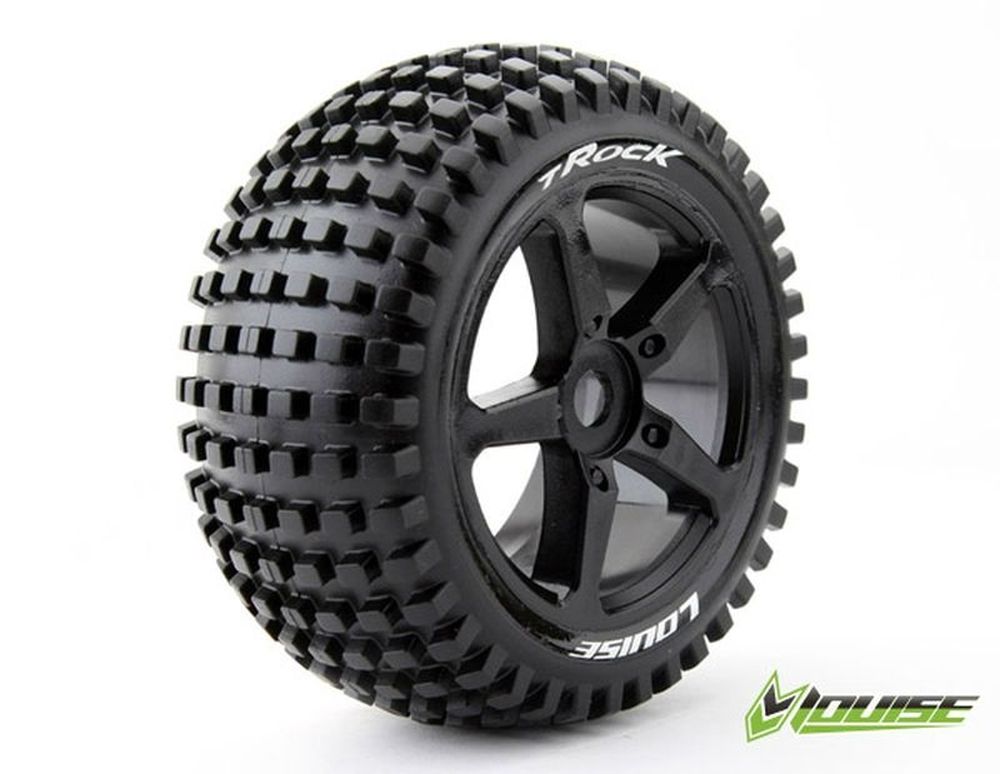 Louise RC LOUT3251B 1:8 Truggy Komplettrad T-Rock sport schwarz Speiche (2) Louise RC LOUT3251B