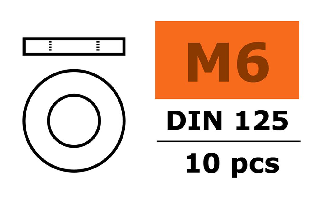 Promodels GF-0154-008 M6 Unterlegscheibe (10) Promodels GF-0154-008