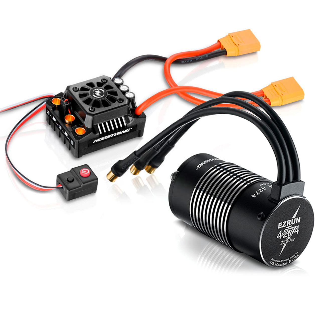Hobbywing HW38010400 EzRun MAX8 Combo mit SL-4247-2200kV Sensorless mit XT90-Stecker Hobbywing HW38010400