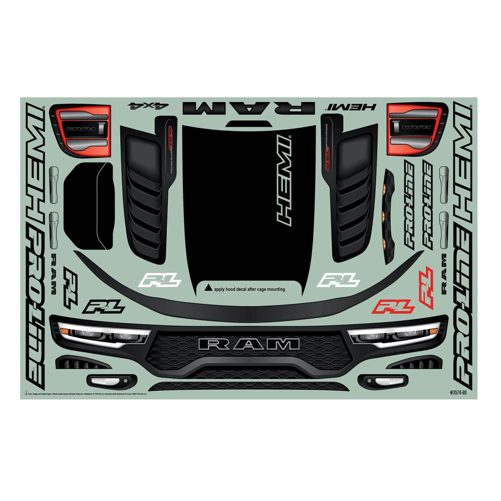 Proline 3574-17 2021 Ram 1500 X-Maxx Karosserie klar zugeschnitten Detail 3 Proline 3574-17 Detail 3