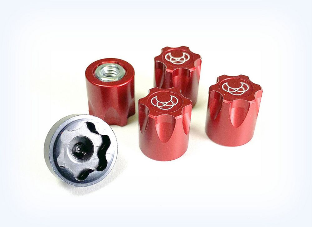 Absima 2560026 1:10 Radnabe M4 rot (4) Absima 2560026