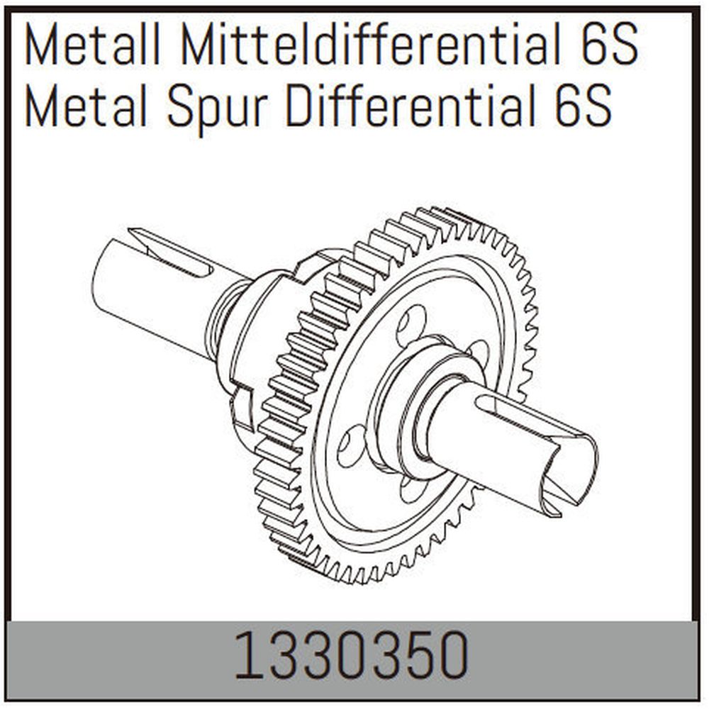 Absima 1330350 Metall Mitteldifferential 6S Variante Absima 1330350